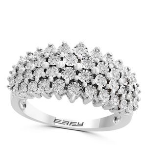 NIB Diamond EFFY Ring, multi band diamonds size 7